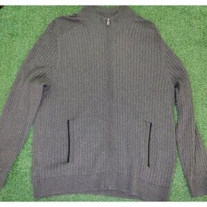 Alfani Men's Sweater 100% Cotton Sweater Grey Size XL